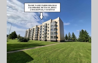 522, PARDUODAMAS TVARKINGAS 2 KAMBARIŲ BUTAS SU HOLU, BALDAIS IR BUITINE TECHNIKA